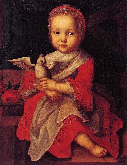 Ivan Vishnyakov Portrait of Girl with bird oil painting image